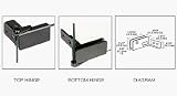 C.R. LAURENCE GDH96BL CRL Black Surface Mount Glass Door Hinges