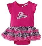 Vitamins Baby Baby-Girls Wild Child Zebra Print Creeper, Pink, 3 Months