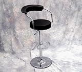 Wholesale Interiors BR0022BK Adjustable swivel bar stool black