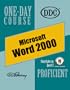 Word 2000, Proficient One-Day Course