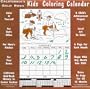 California's Gold Rush: Kids Coloring Calendar (Aanytime Calendars)