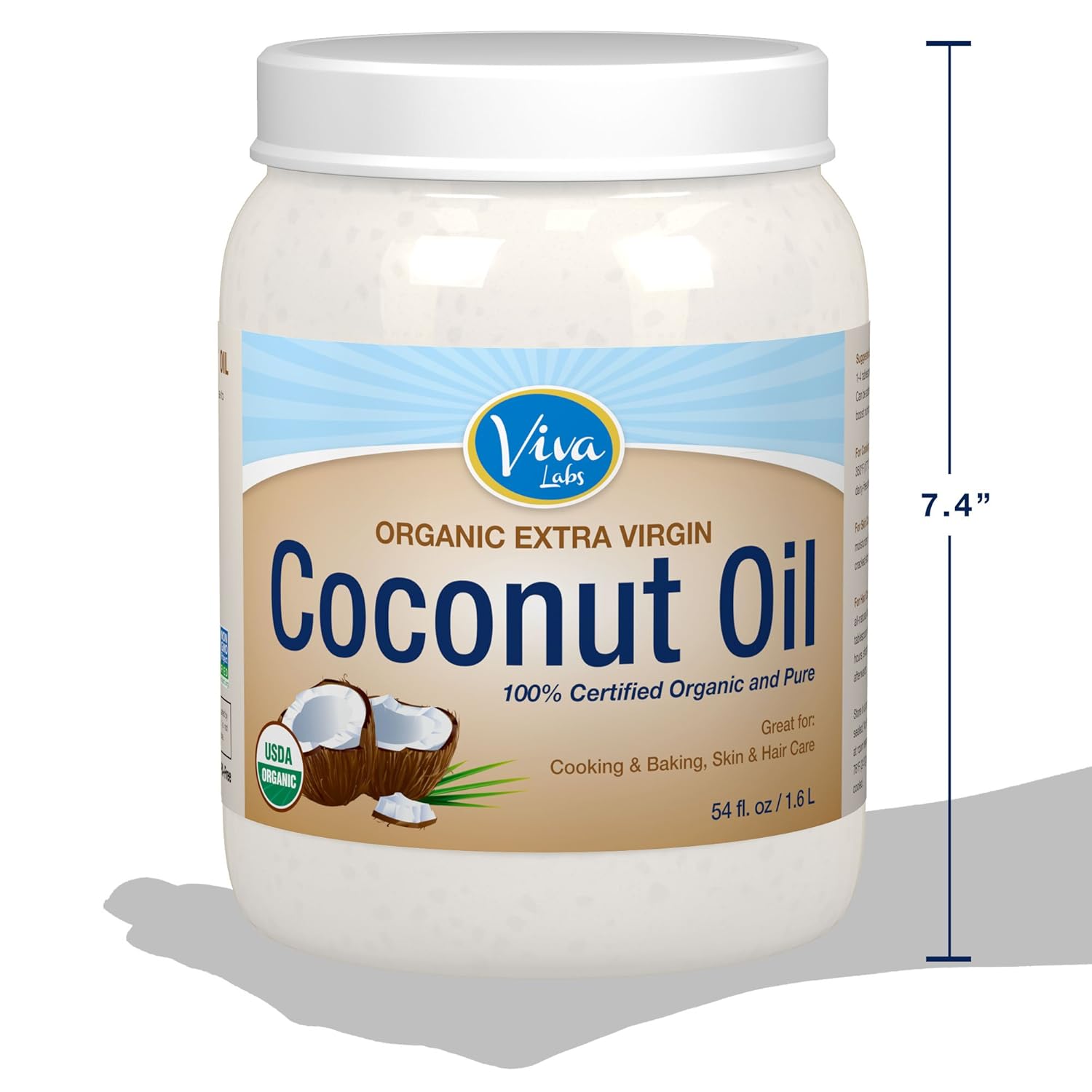 Viva Labs Organic Extra Virgin Coconut Oil, 54 Ounce , New, Free