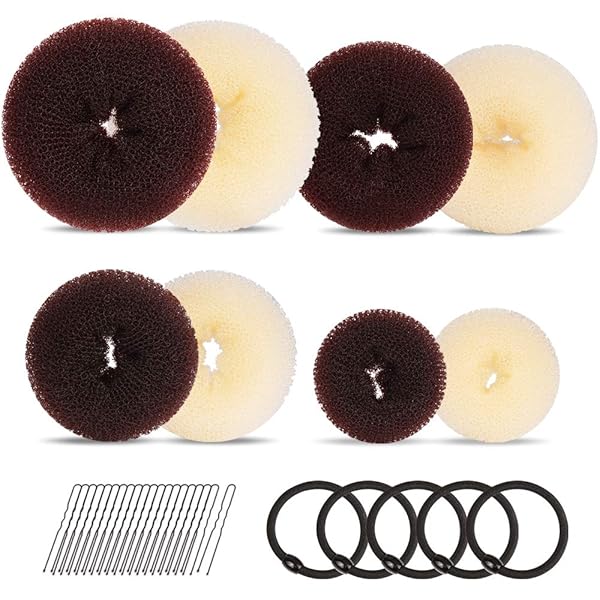 8pcs Hair Donut Bun Maker Fandamei Hair Bun Maker Set With 4pcs