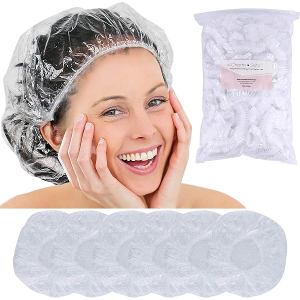 Disposable Hair Plastic Shower Cap Pack Of 100 Clear Women