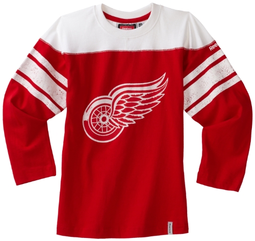 NHL Youth Detroit Red Wings Shootout L/S Tee - R58Dxyee (Red, Large)