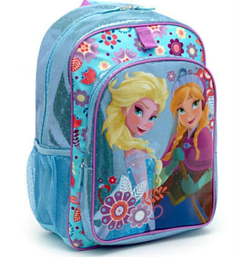 Disney Store Frozen Elsa Anna Glitter Sparkle Backpack School Bag, Free
