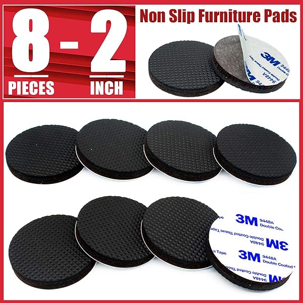 Non Slip Furniture Pads 8 Pcs 2 Furniture Grippers For Hardwood