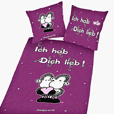 SHEEPWORLD Bettwäsche Ich hab Dich lieb