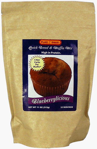 Flax Z Snax Blueberrylicious Quick Bread and Muffin Mix by Flax Z Snax