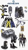 Genesis Women's Cold Water Dive Ensemble Mask,Wetsuit,Bag +