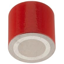Cast Alnico 5 Assembly With Keeper, 13/16" Diameter, 3/4" Thick, 1/4"-20 Threaded Mounting Hole (Pack of 1)