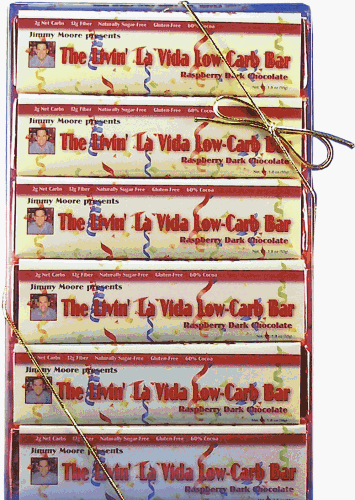 Case of 12 Livin' La Vida Low-Carb Bars - 1.8 oz. each - Sugar Free Dark Chocolate... by ChocoPerfection