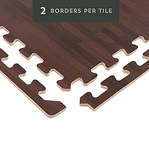 Forest Floor Thick Printed Foam Tiles Premium Wood Grain