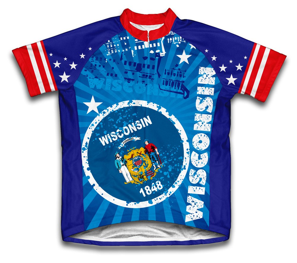 Wisconsin Short Sleeve Cycling Jersey for Men
Wisconsin Short Sleeve Cycling Jersey for Men