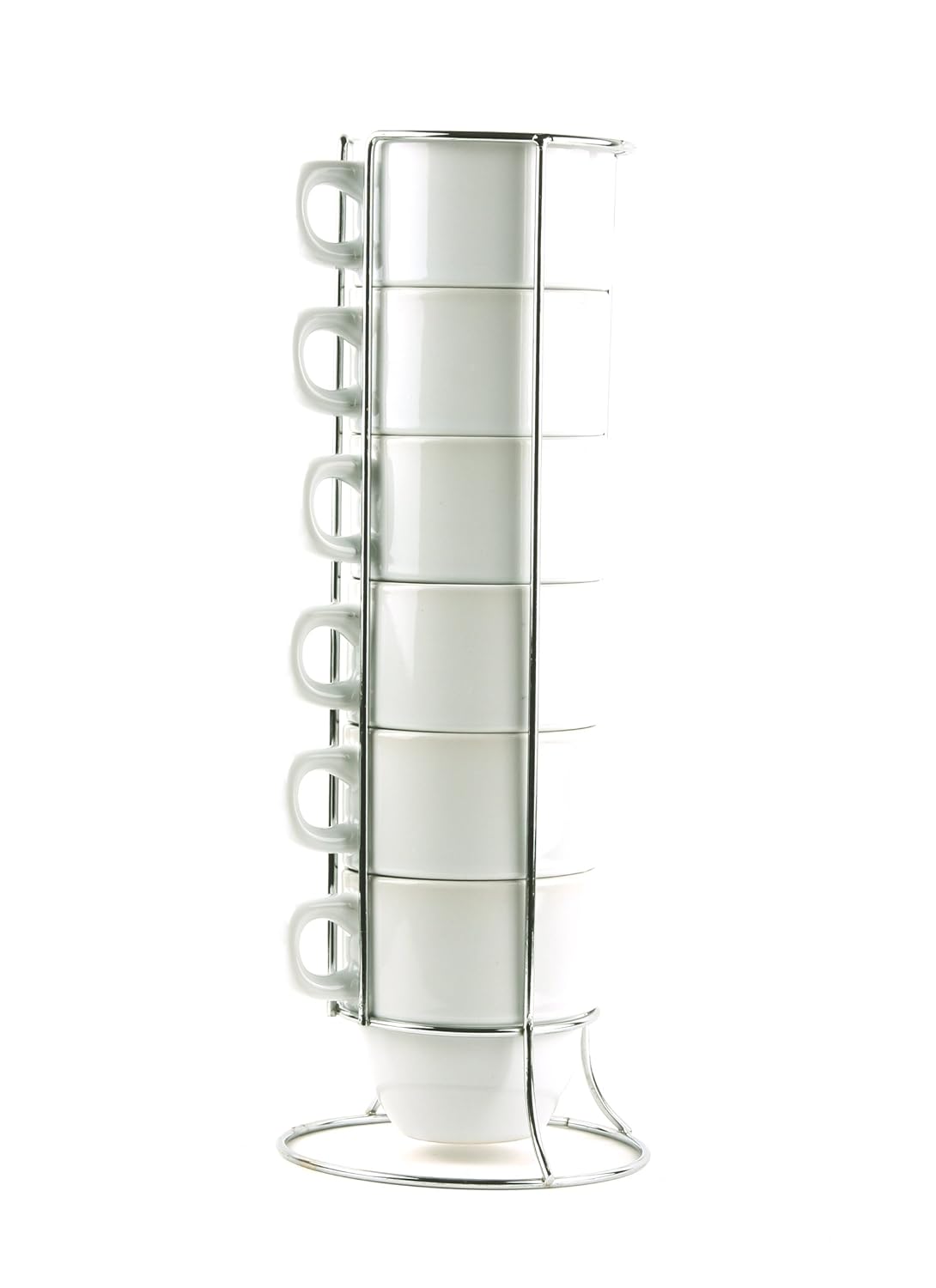 Amazon 6 Piece LargeSized Stacking Mug Set with Metal Stand Only 7.