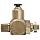 Parker 032511215 3251 Series Brass Right Angle Flow Control Valve with Prestolok Fitting, 1/8" NPT Male x 5/32" NPT Female, 125 psi