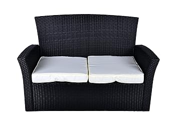 Rattan Set 4tlg Mit Glastisch Weiss Garnitur Gartenmobel Lounge Sitzgruppe Mobel De Shop