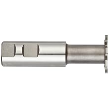 Niagara Cutter TS109 T-Slot Shank Type Cutter, High Speed Steel, Uncoated (Bright), Weldon Shank, 10 Helix Angle, 1-1/2" Cutter Diameter, 8 Tooth, 1/8" Width
