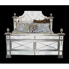Total Elegance Hu66 - Mirrored Queen Bed by Total Elegance