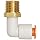 SMC KQ2L07-35A PBT & Brass Push-to-Connect Tube Fitting, 90 Degree Elbow, 1/4" Tube OD x 1/4" NPT Male