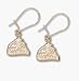 Columbus Blue Jackets 3/8 10k gold stick logo dangle earrings