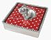 Beaded Cocktail Napkin Box with Bulldog Weight