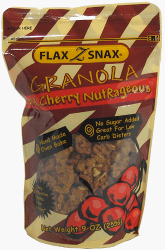 Flax Z Snax Low Carb Granola Wild Cherry Nut 9 oz.