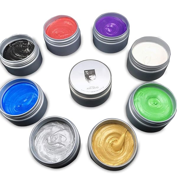 Mqupin Temporary Hair Color Wax 8 Colors Professional Diy One