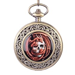 Dragon Design Quartz Pocket Watch