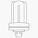 GE Lighting 97619 13 Watts fluorescent triple tube biax with 4 pin plug-in base F13TBX/827/A/ECO Unit Light Bulb