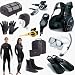 Tusa Warm Water Economy Dive Package,Mask,Wetsuit,Bag Plus