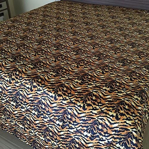 Whasmos Decor Egyptian Cotton 650-Thread-Count Ultra Soft Luxurious 4-Piece Bed Sheet Set, (1 Fitted Sheet+15 Inch Drop,1 Flat Sheet &amp; 2 Pillow Case) Tiger Print King Size