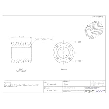 Boston Gear D1418KRH Worm Gear, 14.5 Degree Pressure Angle, 0.750" Bore, 10 Pitch, 1.25 PD, RH