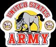 United States Army Logo with Mule - Sticker / Decal with Clear Background