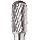 PFERD Tough Series Cylindrical Carbide Bur, Long-Length, Uncoated (Bright) Finish, Double Cut, Radius End