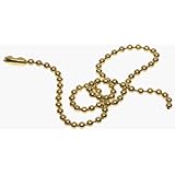 Westinghouse Pull Chain in 100 Styles Type: 77012 - 12' Beaded Chain w/Connector in Brass