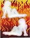Mudflap Girl - Trucker Babe - White Pair of Stickers - 2 For The Price of 1! - Stickers / Decals (Sticker / Decal)