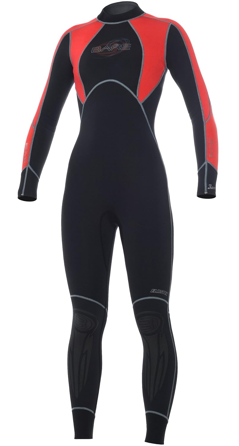 Bare Elastek Women's 3mm Full Wetsuit, Super Stretch Wetsuit Full Suit