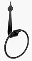 AB5BP - Acorn Spear Early American Towel Ring - Black Iron