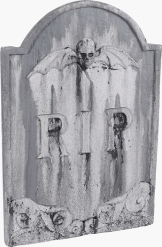 Stonewashed RIP Halloween Tombstone