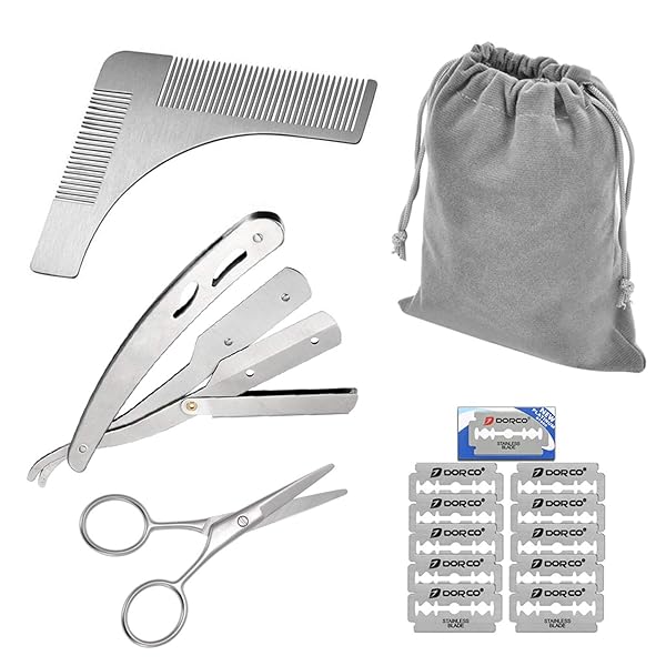 Beard Grooming Kit And Beard Shaping Tool For Men S Facial Hair