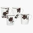 Mikasa SL170-415 Cocoa Blossom Oversized Mug 15 oz Set of 4