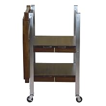 Oasis Concepts Stainless Steel/Wood Folding Versatile Bbq Island, Walnut