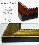 Classy Dark Swoop Wood Frames w/ Beaded Lip - 'Impressions I'
