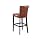 Armen Living 4032 Sangria 30-Inch Stationary Tufted Burnt Sienna Bonded Leather Pub High Barstool