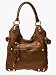 Linea Pelle Dylan Patchwork Tote in Tobacco
