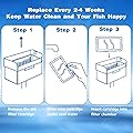 Zuqqony 12 Pack Small Filter Cartridges Compatible with Tetra Whisper Bio-Bag Filter 
