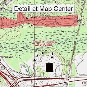 Buy USGS Topographic Quadrangle Map - Southwest Columbia, South Carolina (Folded Waterproof)