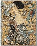Lady With Fan Throw - 70 x 54 Blanket/Throw