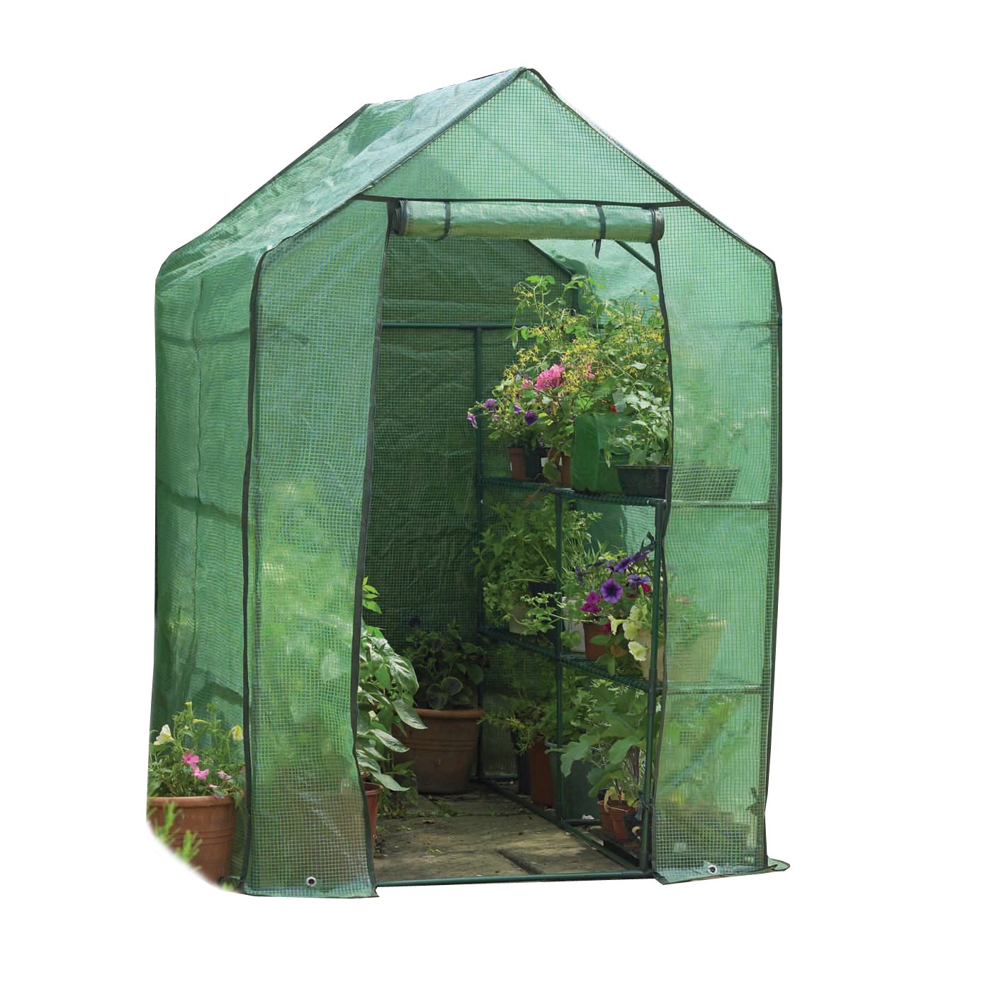 Gardman 7622 WalkIn Greenhouse with Shelving 6`3" long x 4`1" deep x 6`3" hi